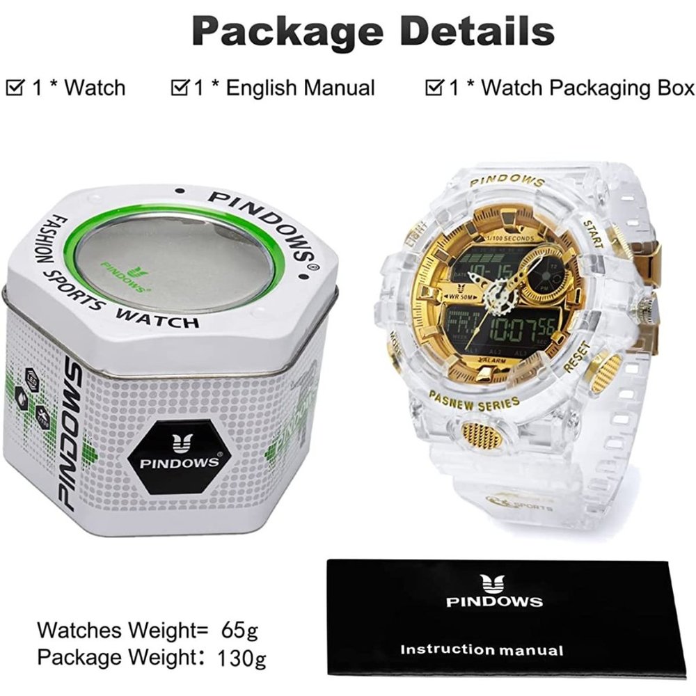 New Men Digital Watch for Men Watch Sports Watch Large Digital Analog Du… - Picture 2 of 13